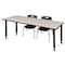 Regency Tables > Height Adjustable > Rectangular Table & Chair Sets, 66 W, 30 L, 23-34 H, Maple MT6630PLAPBK45BK - alternate 1